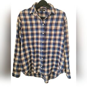 Madewell, Plaid Blue ,purple And Pink  Women's Shirt.